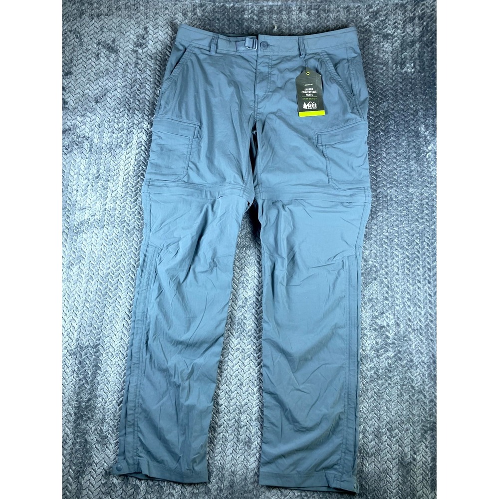 Rei Co.op Sahara Convertible Pants Womens 14 Light Teal Relaxed Stretch Straight